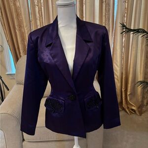 Andrea Jovine Deep Purple Blazer